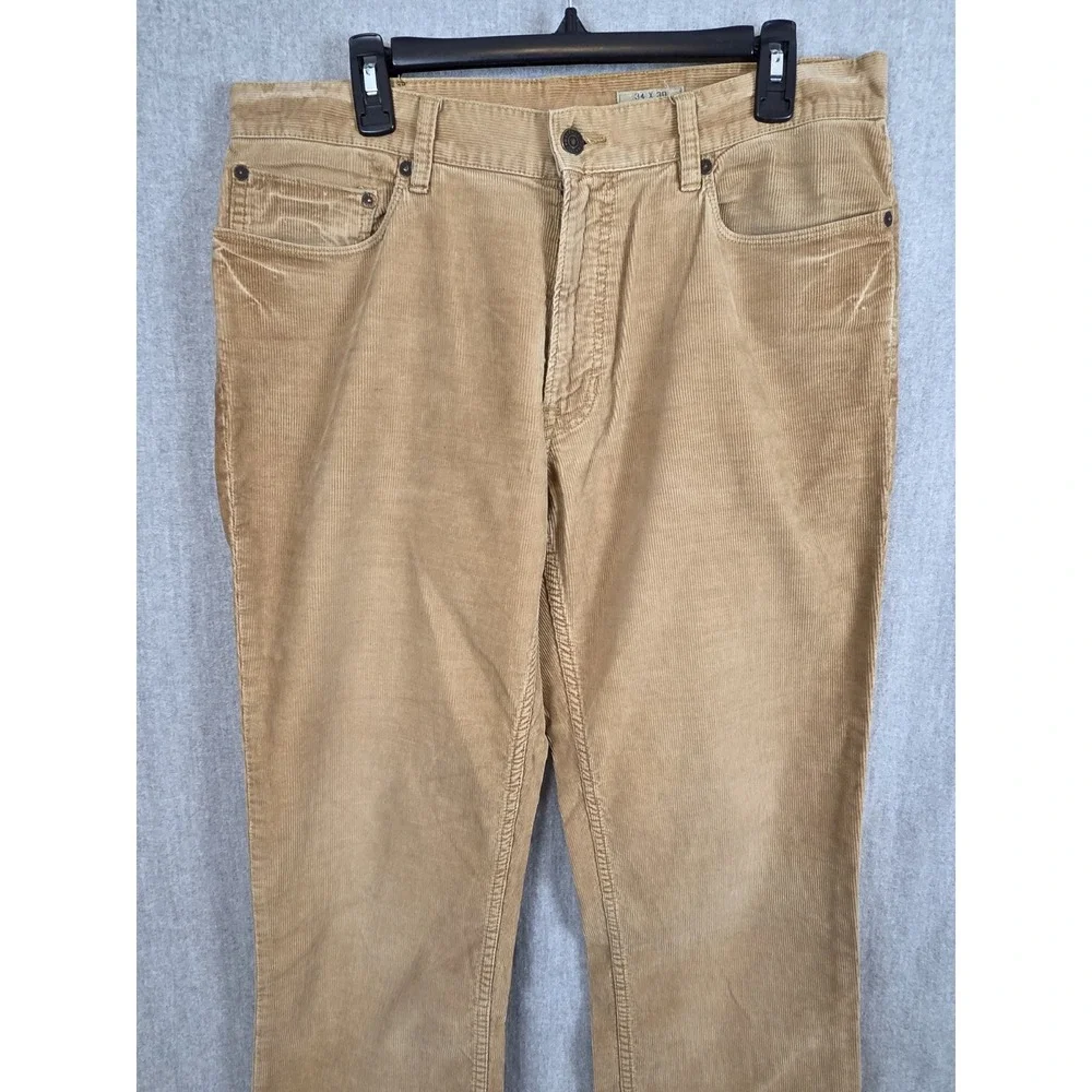 Polo Ralph Lauren Corduroy Pants 34x30 Brown‎ Retro 90s Vintage Straight Leg